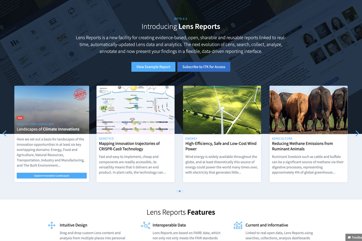 Report - The Lens - Patent and Scholarly Search and Analysis